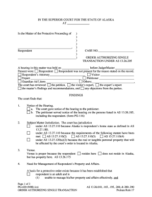 PG 420 Alaska Court Records State of Alaska  Form