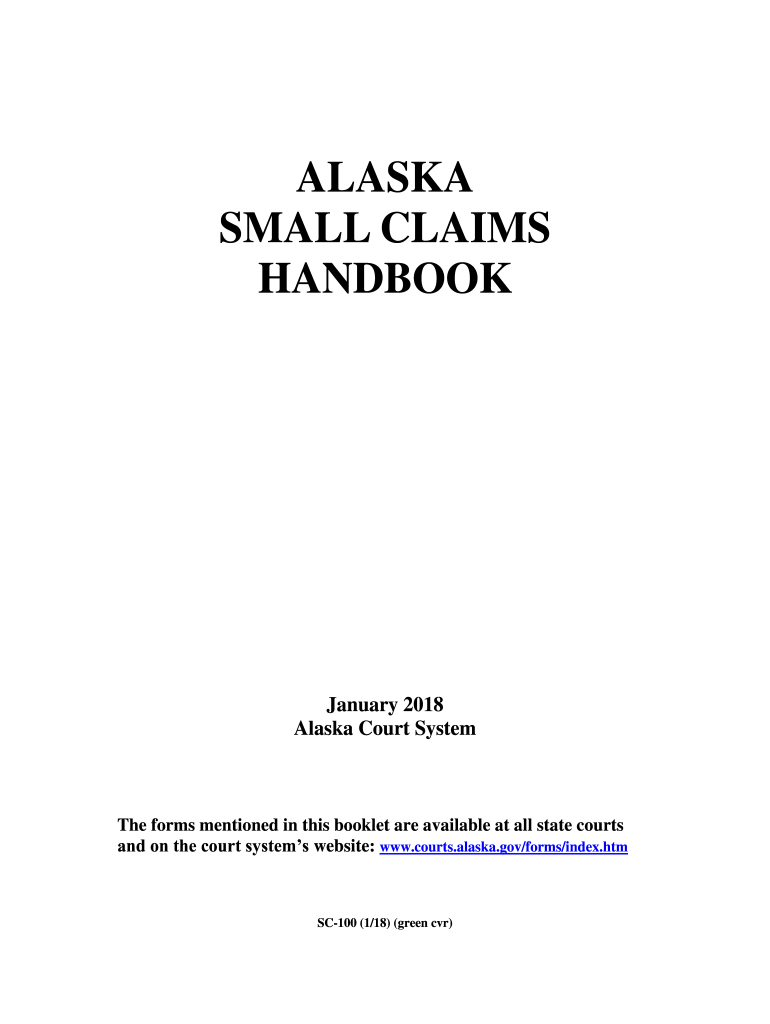 Alaska Small Claims Handbook  Form