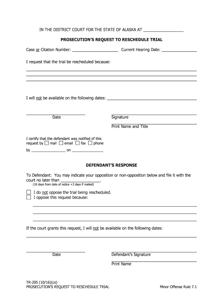 Alaska Tr205  Form