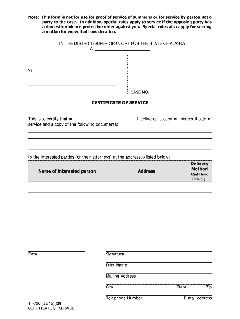 Tf 700 Form