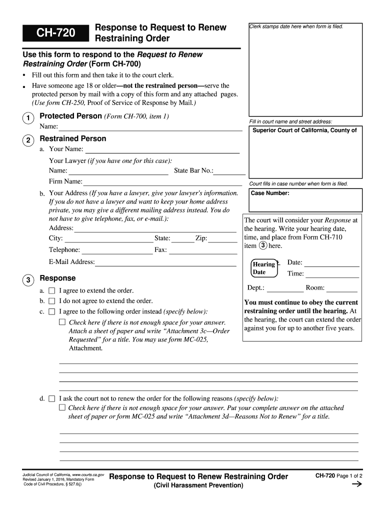 Ch 720  Form