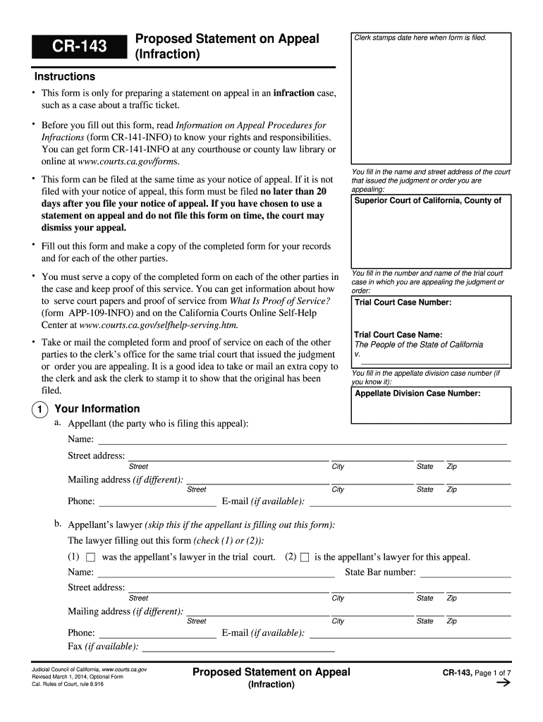  Cr 143  Form 2014