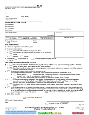  Spousal Property Order 2015-2024