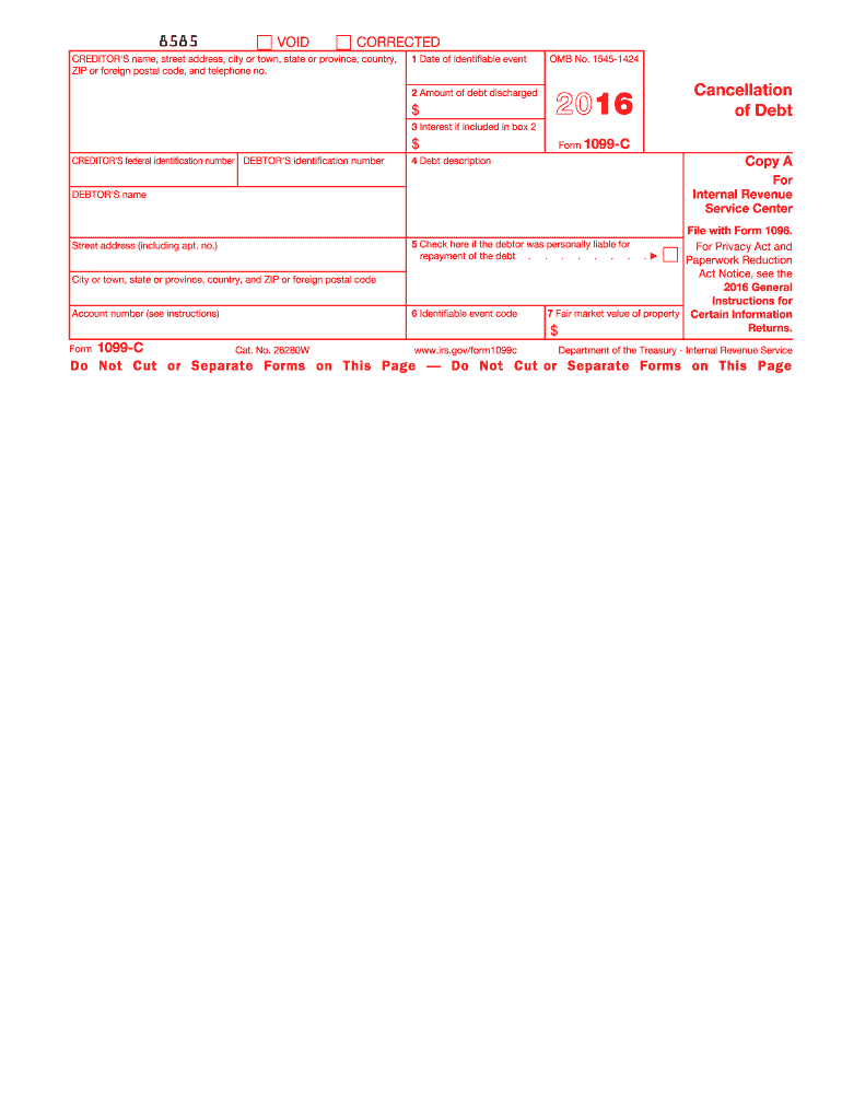  1099c  Form 2016