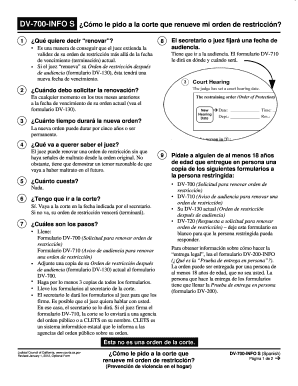 DV 700 INFO How Do I Ask the Court to Renew California Courts Courts Ca  Form