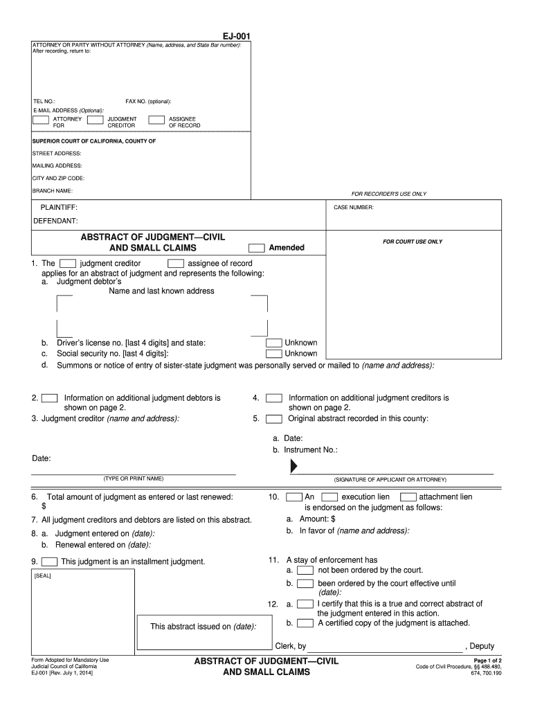  Ej 001 Fillable 2014-2024