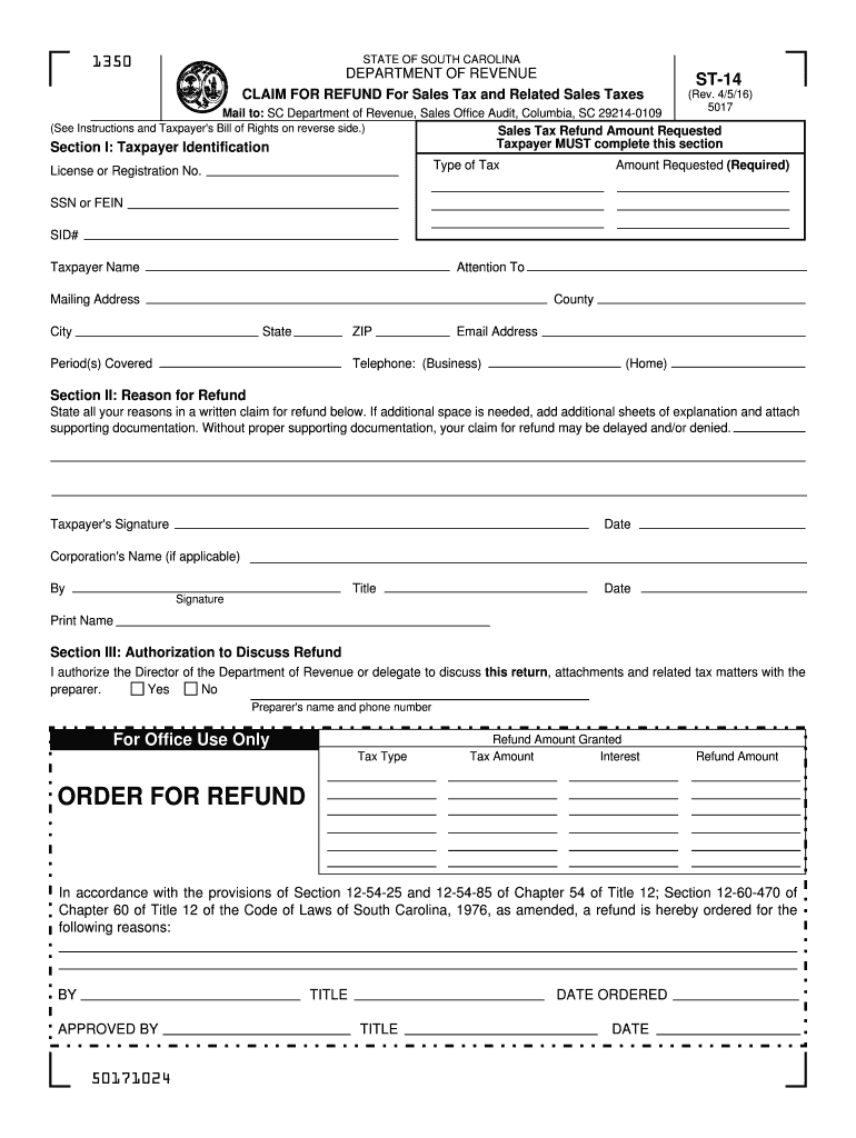 Get and Sign St 14  Form 2016