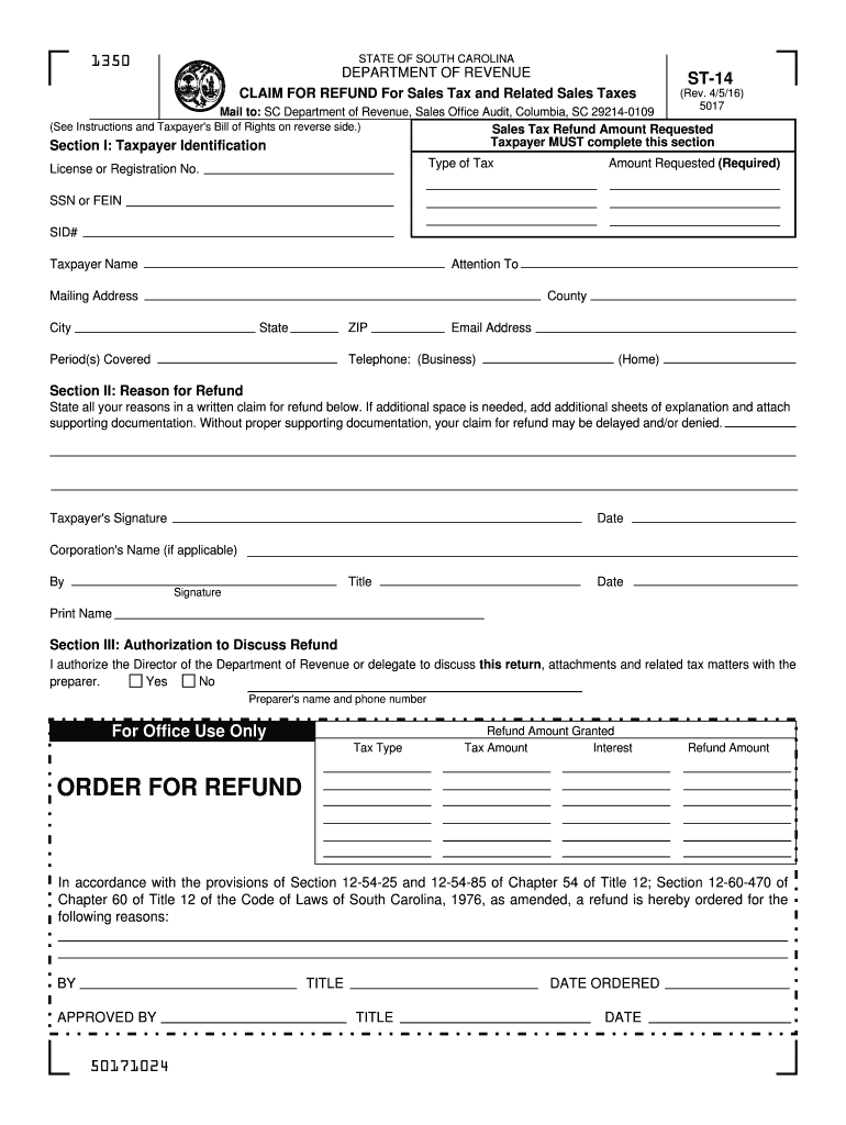  St 14  Form 2016