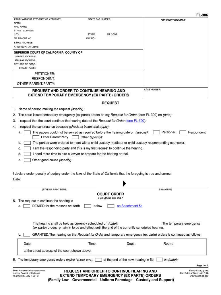  Fl 306 Form 2016