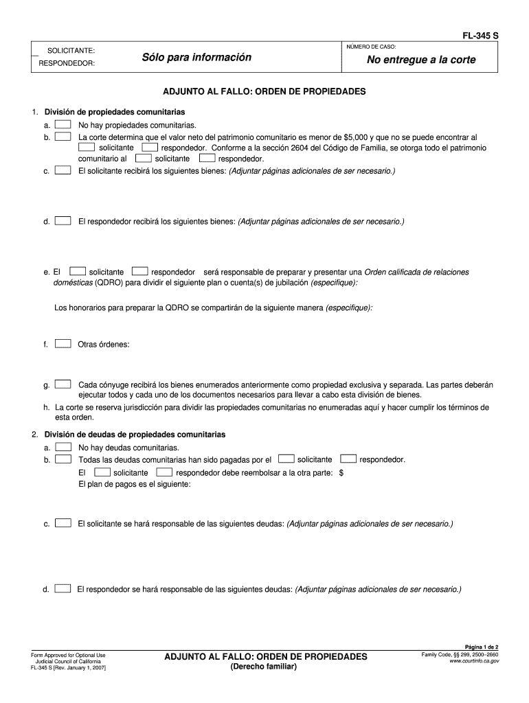 Respondedor Bienes Sample  Form