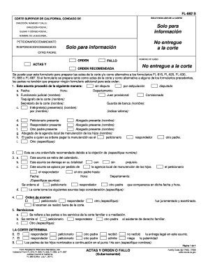  FL 692s Minutes and Order or Judgment Spanish  California Courts  Courts Ca 2011