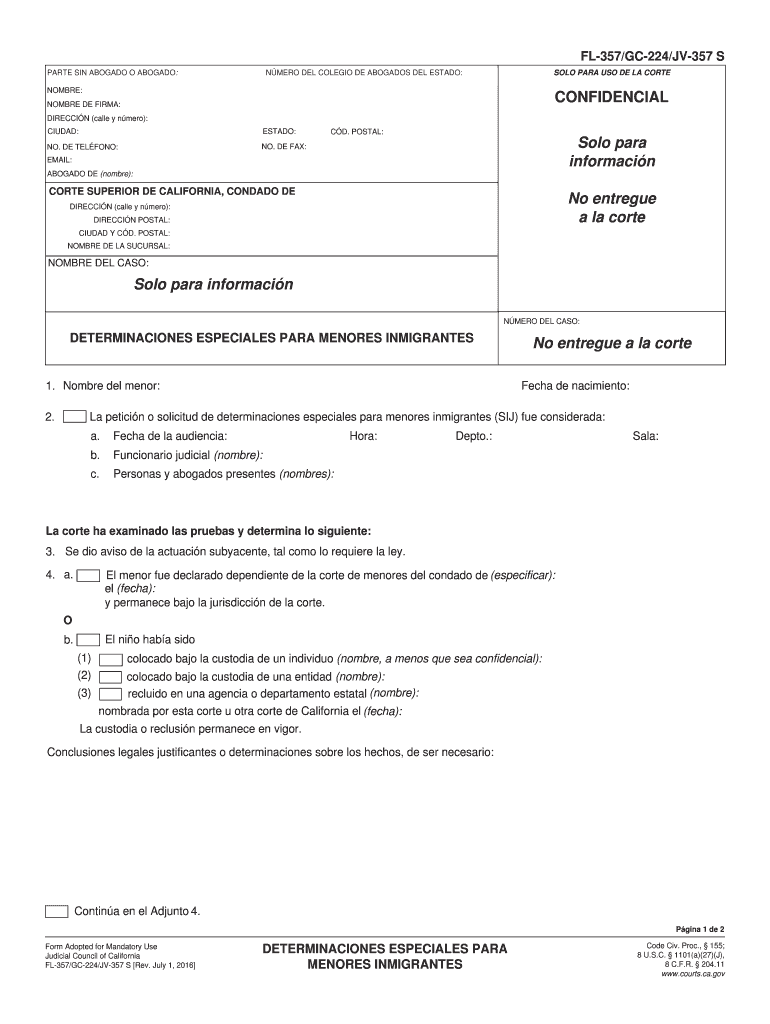 California Jv 357  Form