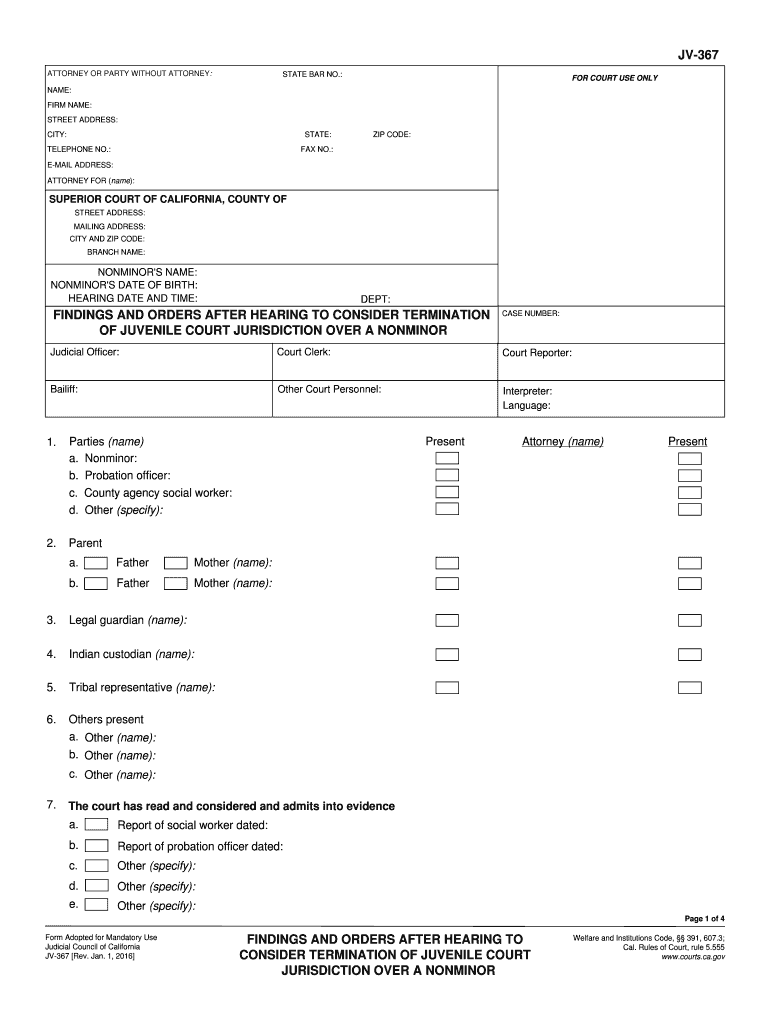  Jv 367  Form 2016