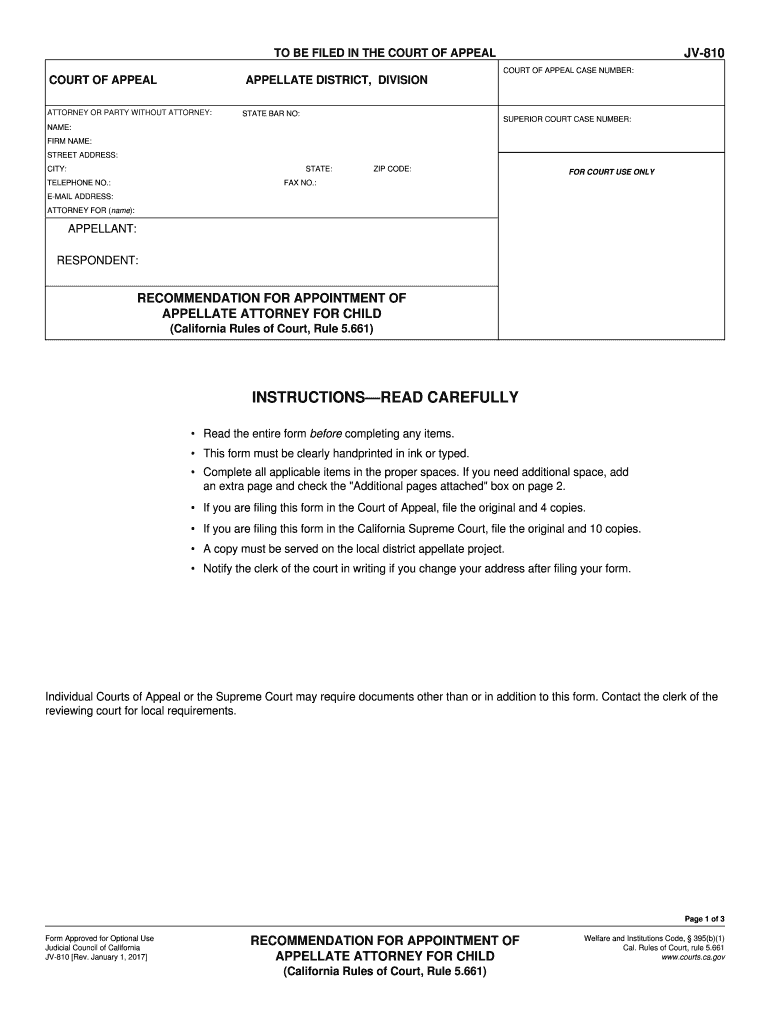  Fillable Court Forms California 2017