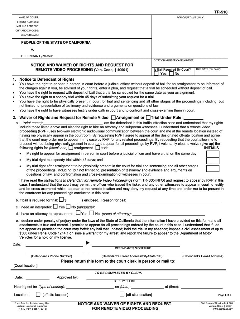  Ca Remote Form Blank 2015-2024