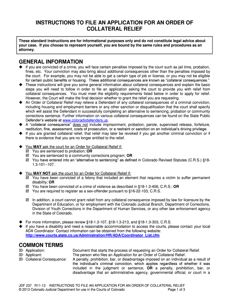 INFORMATION on FILING a PETITION to SEAL ARREST or CRIMINAL RECORDS Courts State Co