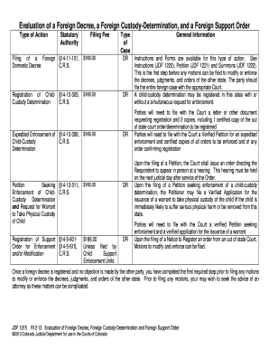 Request for Enforcement of a Foreign Child Custody Determination  Form