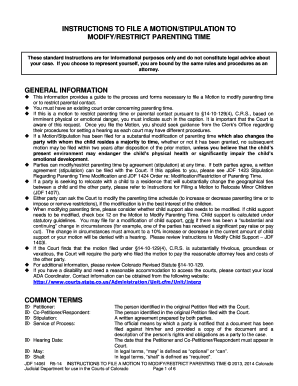 Colorado Instructions Restrict  Form