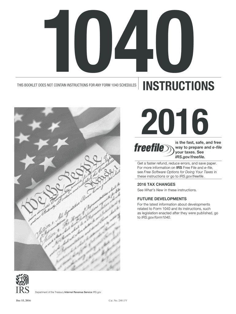  Form Instructions 2016