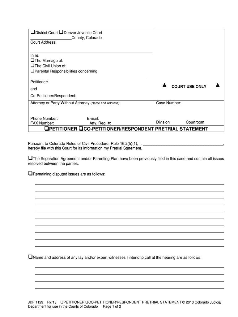 Respondent Colorado  Form