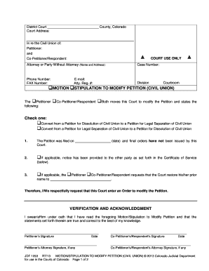 Moves This Court to Modify the Petition and States the  Form