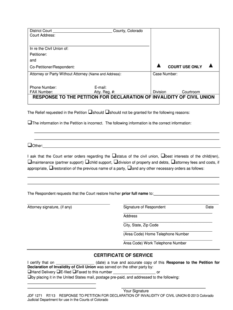 Co Petition Blank  Form