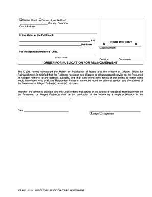 Obtain Colorado Juvenile  Form