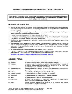 Colorado Guardian Adult  Form