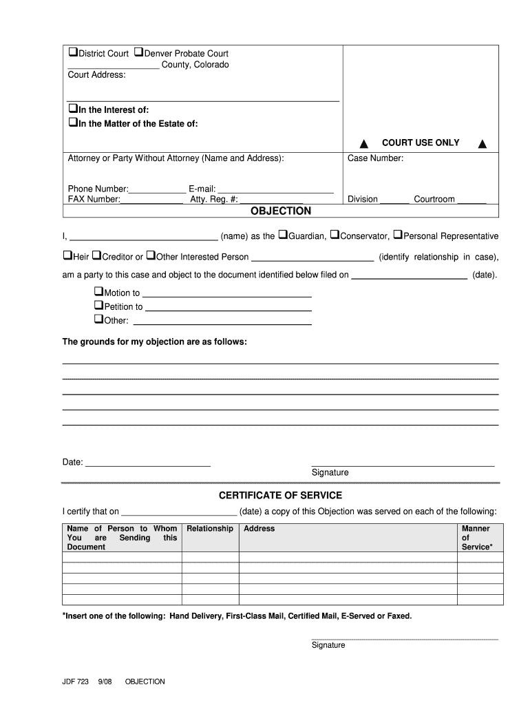 Jdf 723  Form