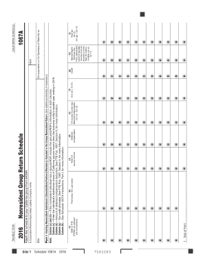 Form 1067A Nonresident Group Return Schedule Ftb Ca