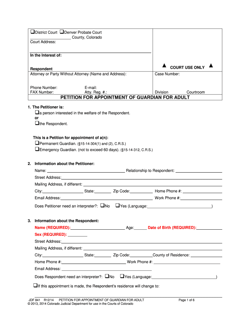 Jdf 841  Form