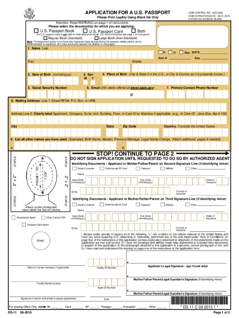  Ds 11 Form 2016-2024