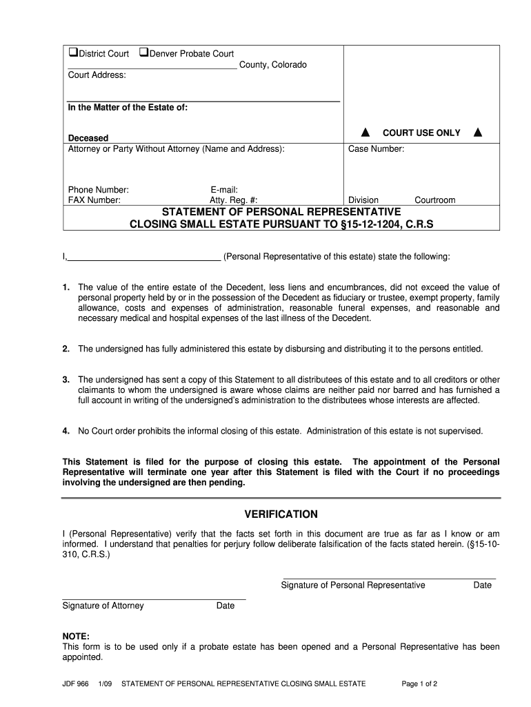 Cort Forms Denver Co Jdf966