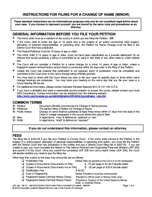 Child Name Change Colorado Pd Filler Form