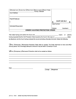 Jdf 415 Vacating  Form