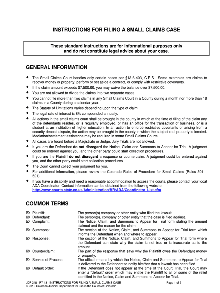 Courts State Co  Form