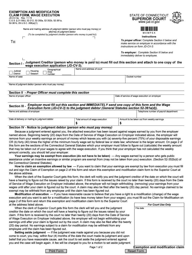  Ct Claim Form 2015-2024