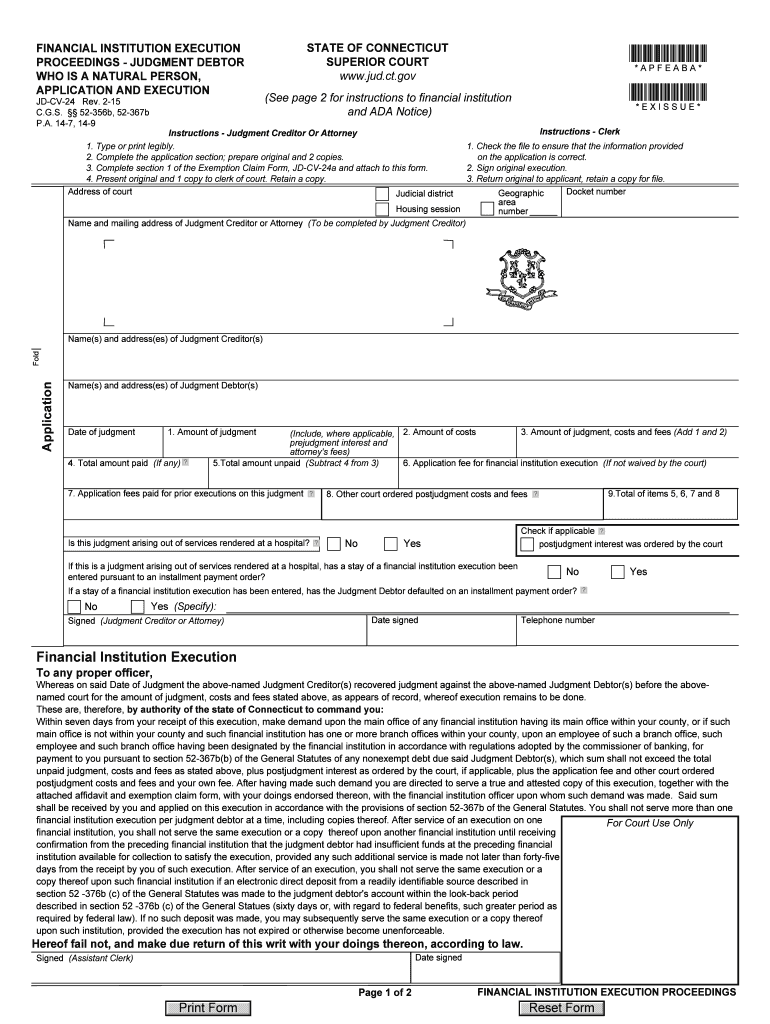  Connecticut Judgment 2015