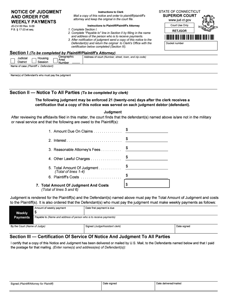 Connecticut Weekly Form