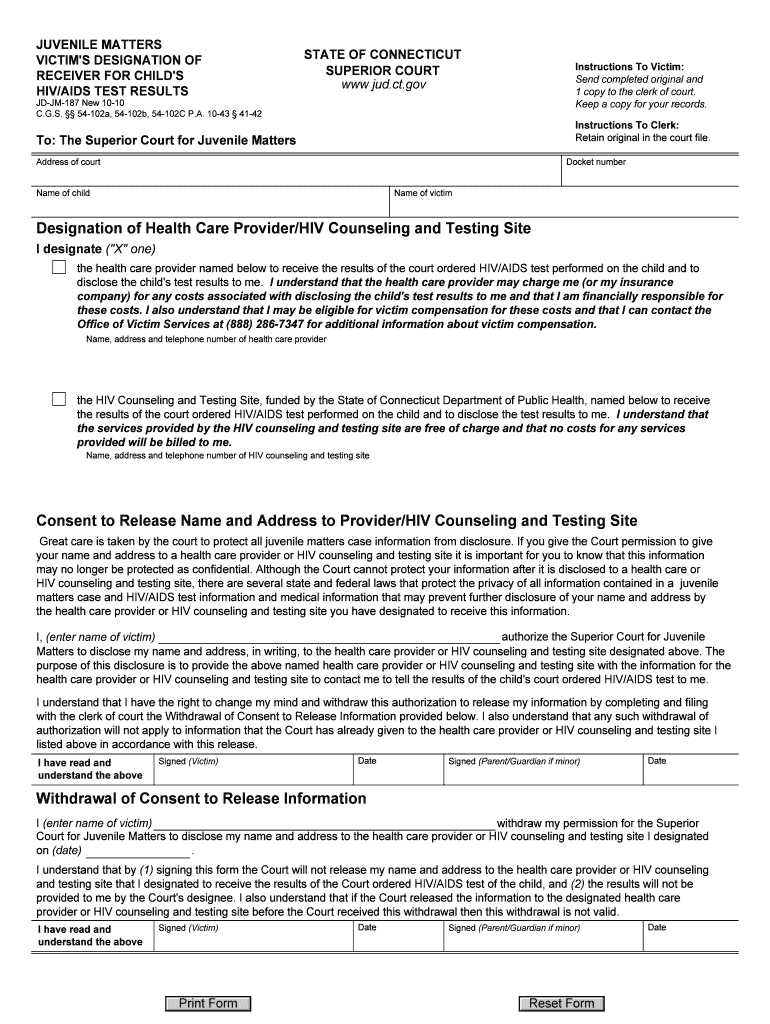 Designation Hiv Form