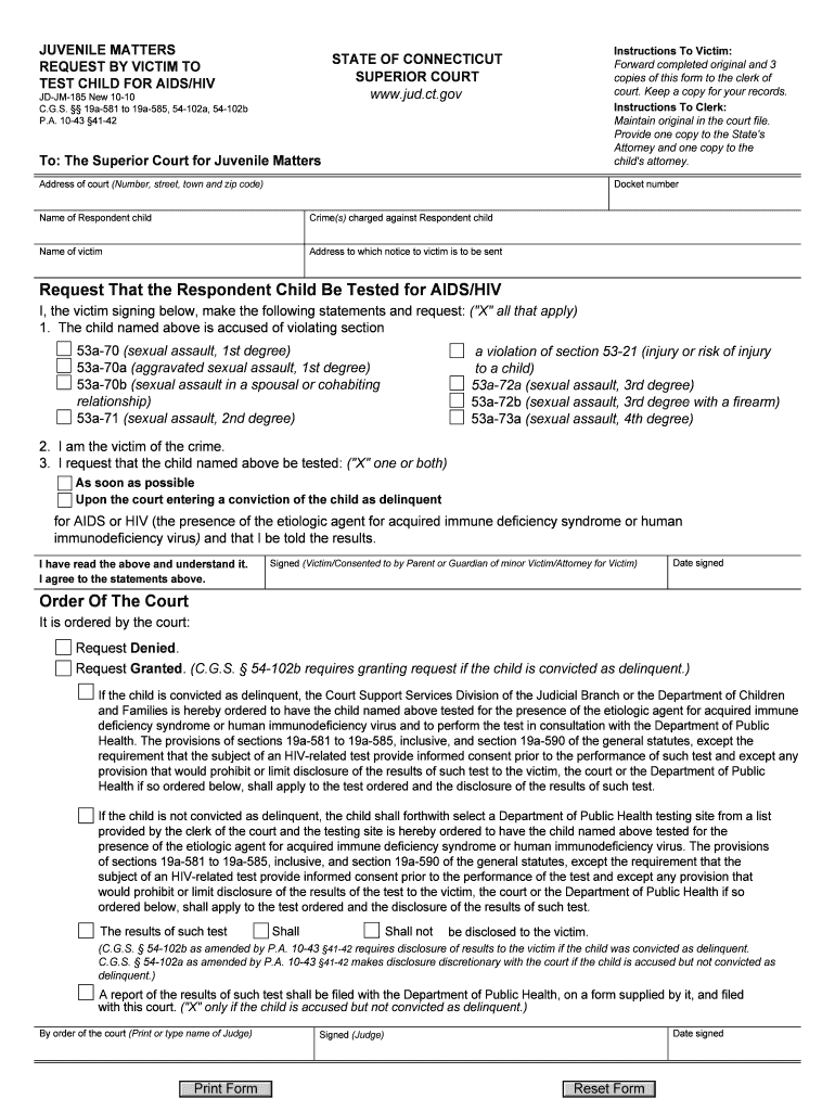 Request that the Respondent Child Be Tested for AIDSHIV Jud Ct  Form