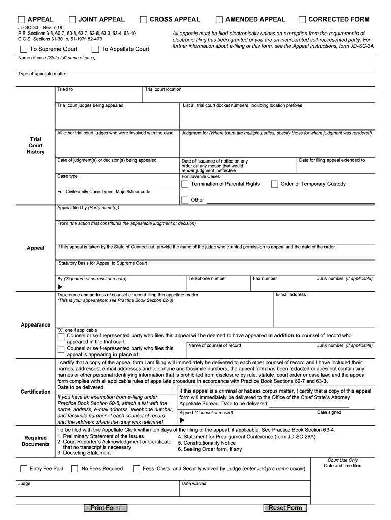  Connecticut Corrected Court 2016