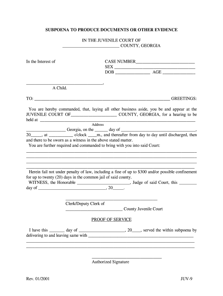 Council of Juvenile Court Judges of Georgia Forms Printable