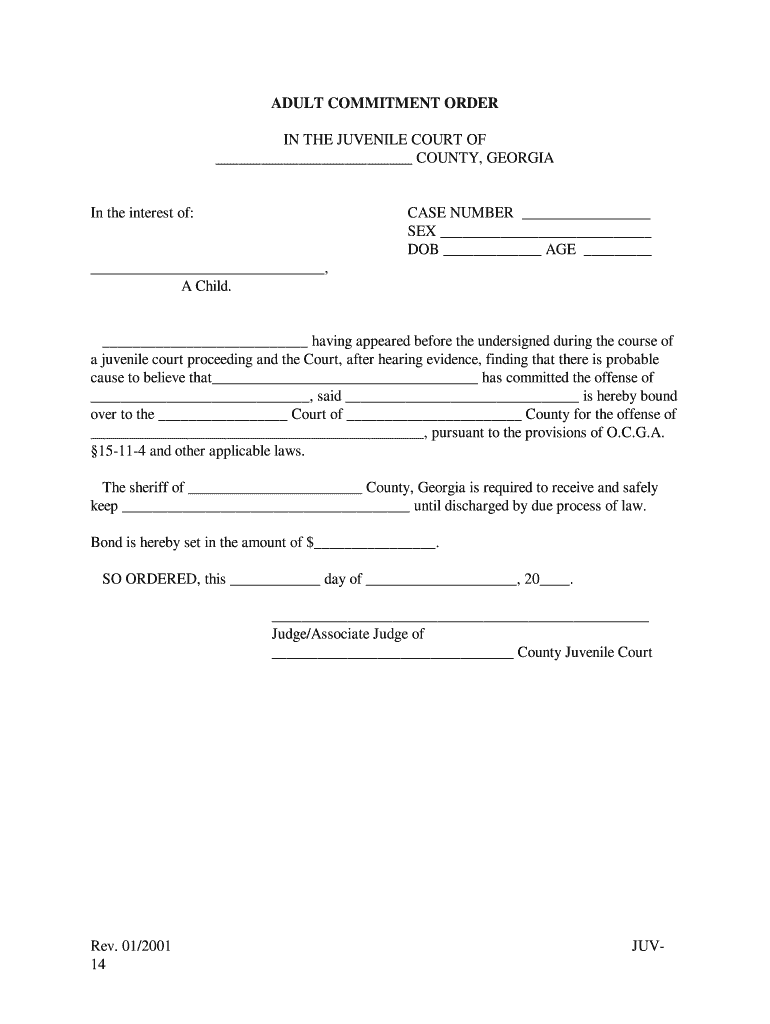 JUV14 Uniform Forms