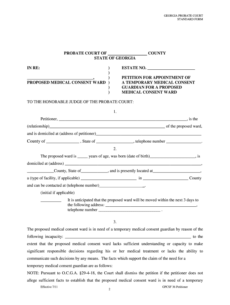 Georgia Medical Consent Form