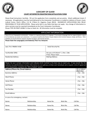 Guam Interpreter  Form