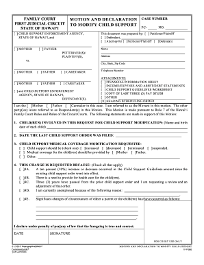 Hawaii Child Support Form Get