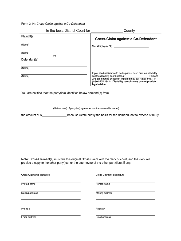 Form 3 14 Iowacourts