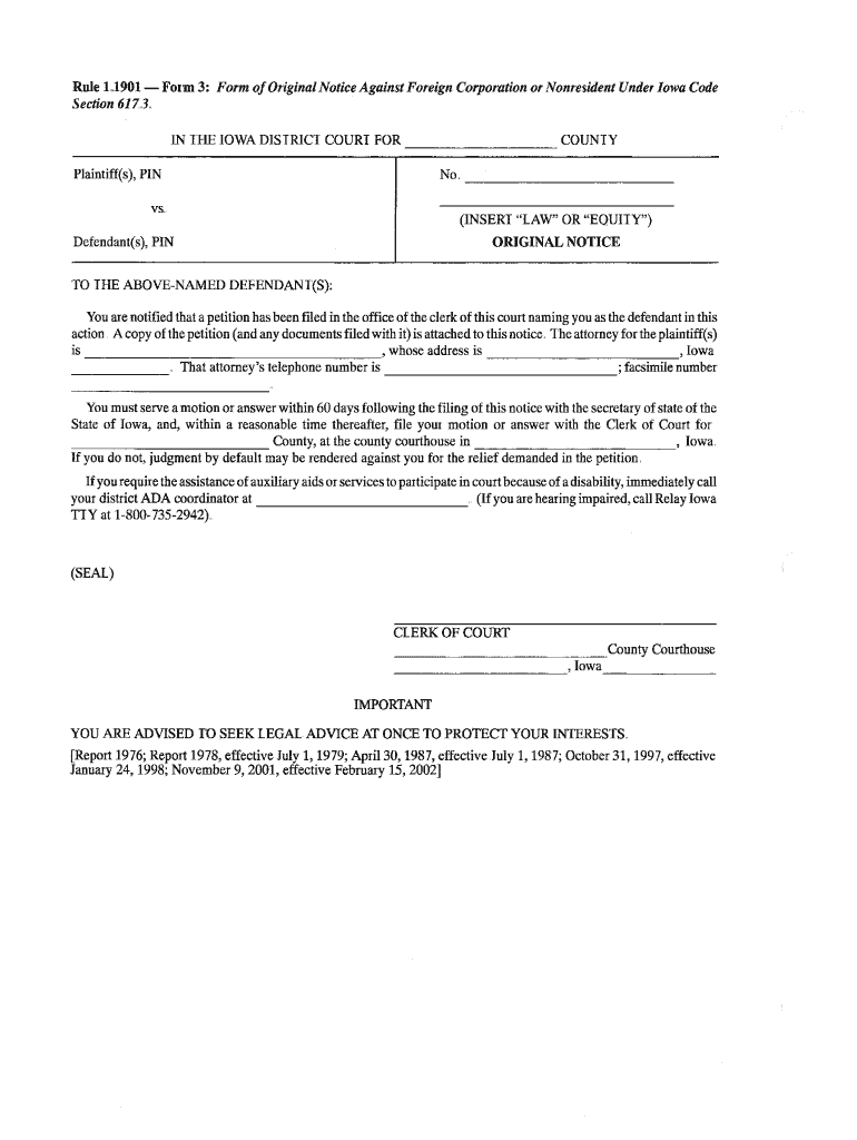 Iowa Form