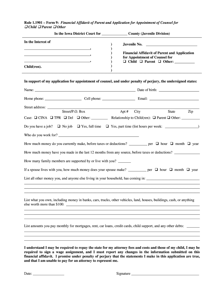 Affidavit for Distribution of Property Iowa Form Iowa State Bar Association